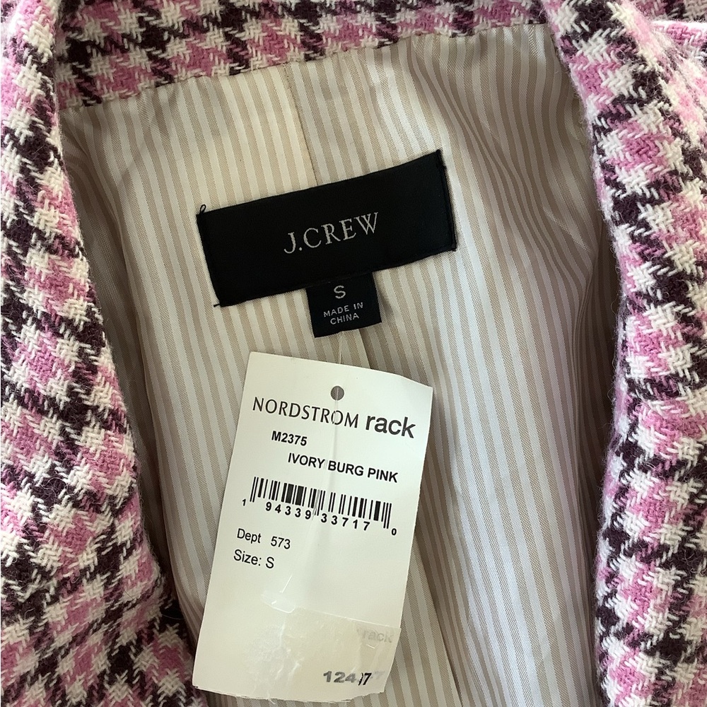 J. Crew Wool Blend  Houndstooth Blazer - Picture 3 of 4